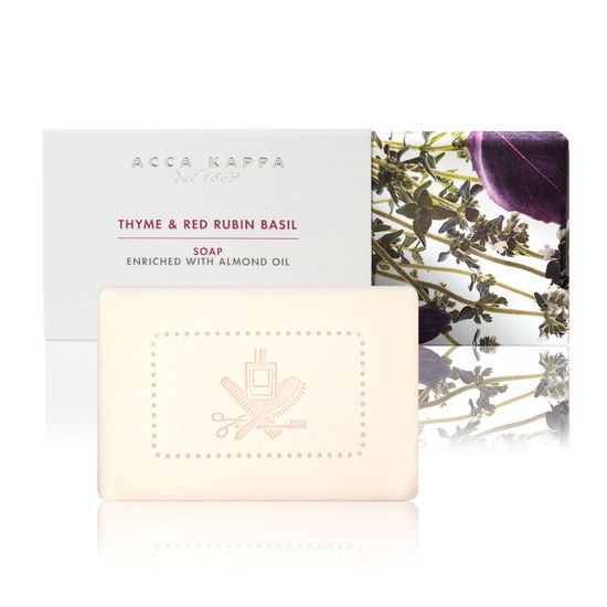Мыло туалетное твердое Acca Kappa, Thyme & Red Rubin Basil, 150 гр
