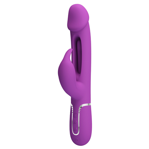 Фиолетовый вибратор-кролик 23,2см с фингерингом Pretty Love Twinkled Tenderness Kampas Flicking Vibrator Rabbit BW-500025-3