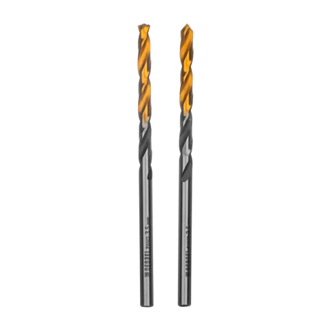 Сверло спиральное по металлу 3,5 x 70мм, Р6М5, Golden Tip, многогранная заточка, 2шт. Denzel