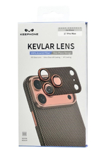 Защитное стекло i-Phone 17 Pro Max на линзы камеры Keephone Kevlar Lens коричневый