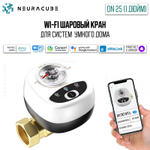 Умный WiFi шаровый кран с электроприводом DN25 (1" дюйм) USB5V + ручное управление (Работает с eWelink, Алиса)