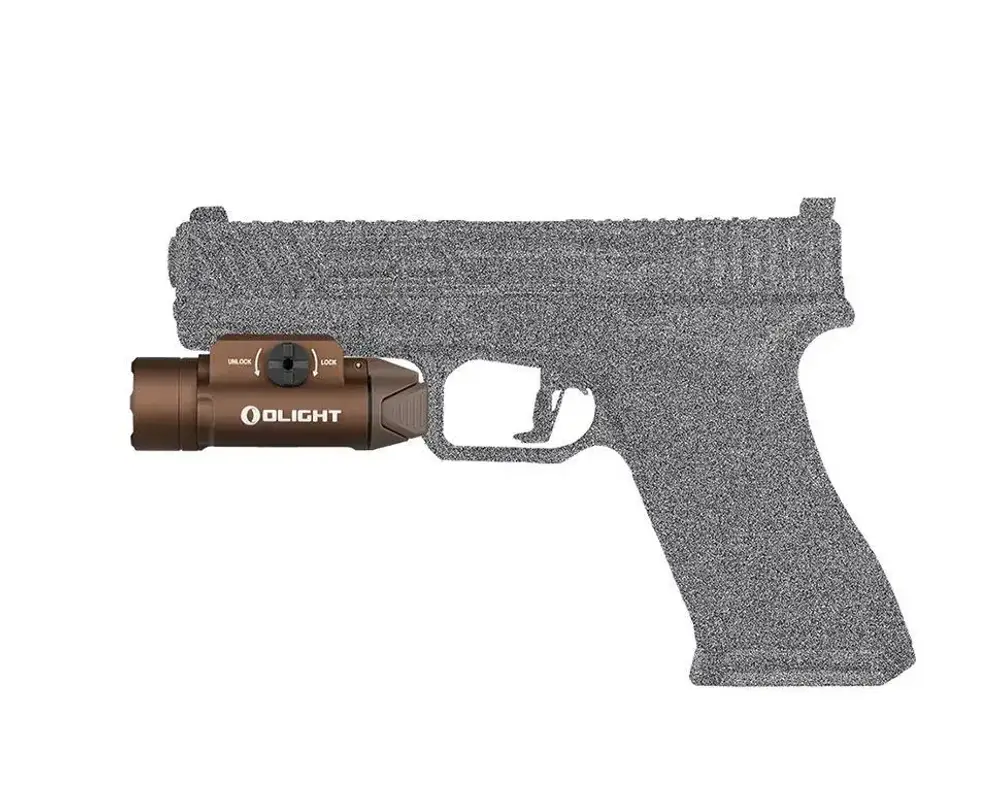 Пистолетный тактический фонарь Olight PL-3R Valkyrie Desert Tan