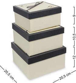 Packing Symphony WF-81-B Набор коробок из 3шт «Квадрат» цв.кремовый
