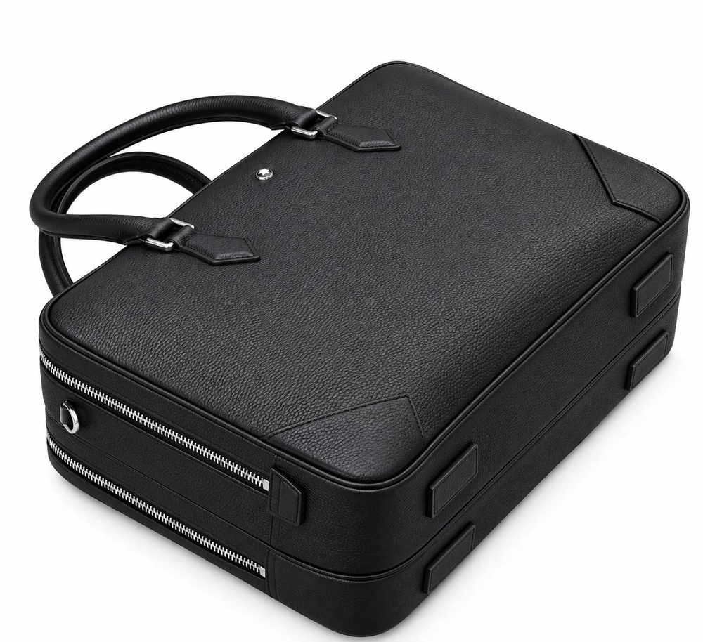 Мужской кожаный портфель Montblanc (Монблан) премиум класса