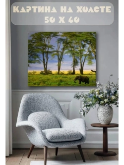 Картина на стену 40 X 50 Африканский слон