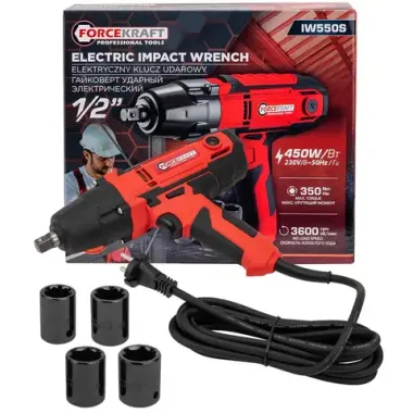 Гайковерт ударный электрический 1/2''450Вт FORCEKRAFT FK-IW550S
