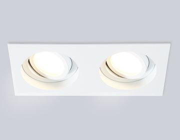 Встраиваемый поворотный точечный светильник 2*GU5.3 TN102759/2 WH белый TECHNO SPOT Standard Tech Ambrella