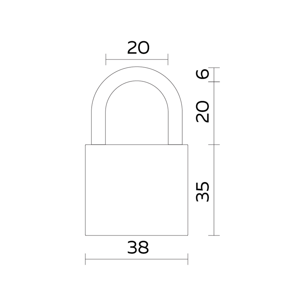 Замок навесной PL-UNI-0138 (PL-01-38) 3key англ. /блистер
