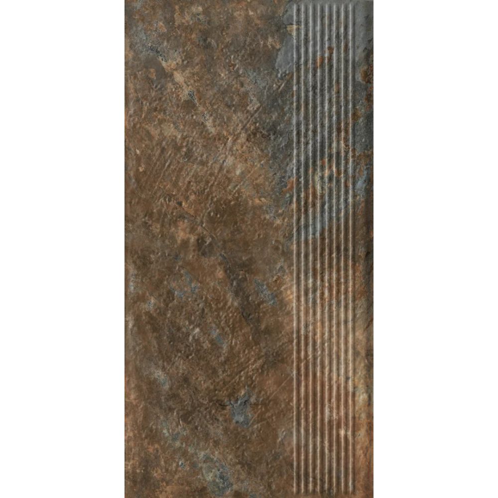 Paradyz Ardis Rust - Ступень простая структурная с насечками 300x600