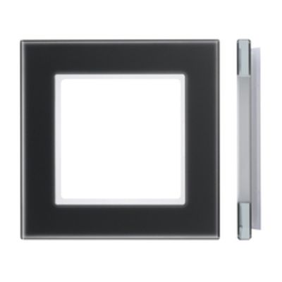 Рамка 1-местная LAVERO CLASSIC Classic 1016400241 стекло чёрное матовое