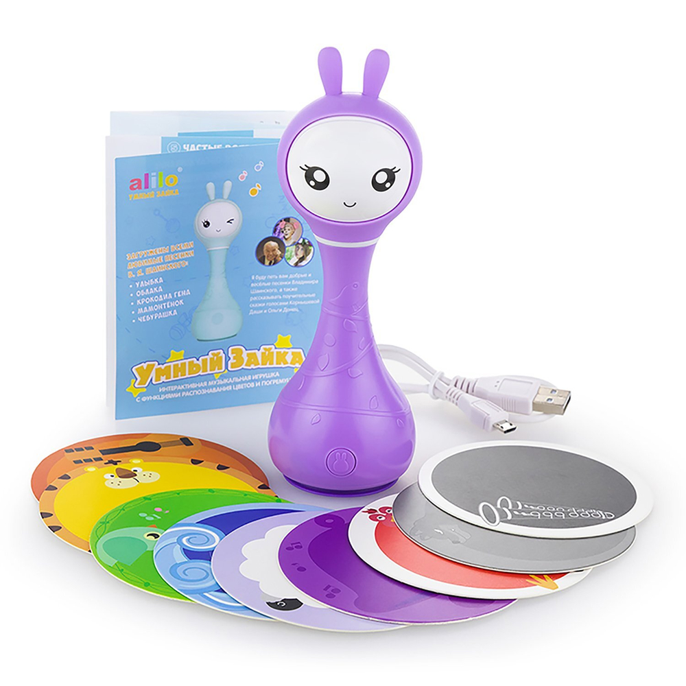 Музыкальная игрушка Умный зайка alilo R1. Цвет: фиолетовый. Арт. 60906