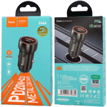 Автомобильное заряд. устр. Hoco Z46A 1USB/1C 18W/20W QC3.0 серое