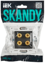 SKANDY Аудиорозетка 4-местная SK-A01G графит IEK