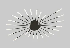 Люстра потолочная светодиодная NewRgy 9730-24 BLACK, 24 Вт, чёрная