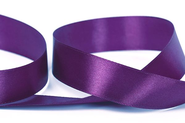 Лента атласная 1-сторонняя 25.0 мм / 33±2 метра, №046 лиловый, в термоплёнке, Gamma