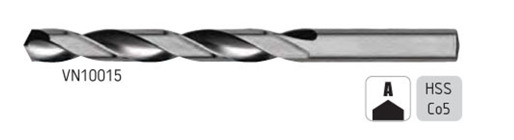 Сверло 3,9х75/43 DIN338 HSSCo5  VN10015.0390