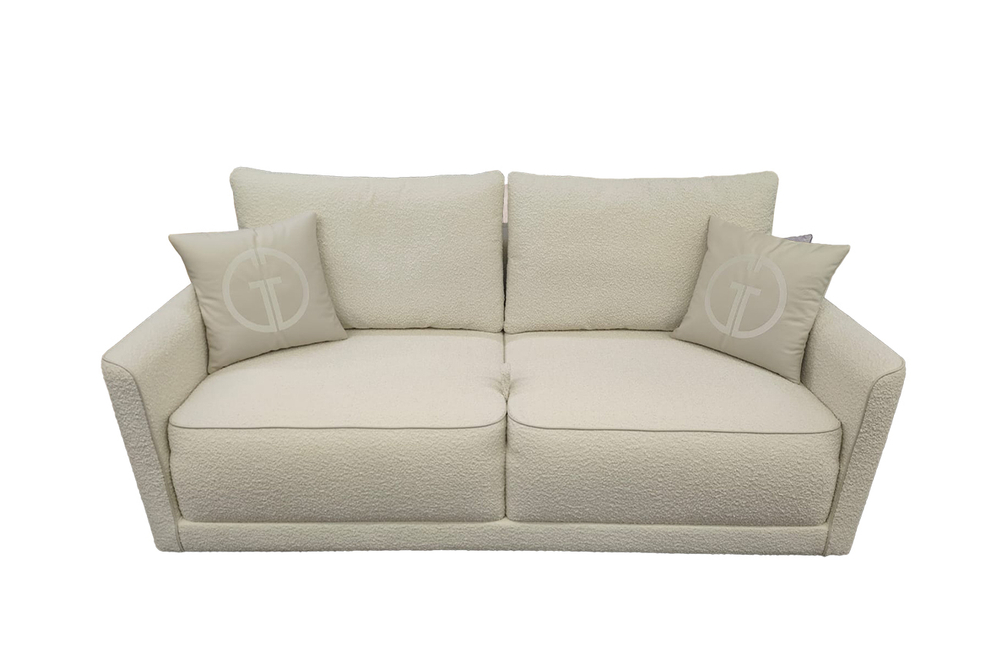 Диван Портофино(Portofino) 200 двухм раскл с кантом букле экрю Orso-Ecru+Enzo000 Garda Decor