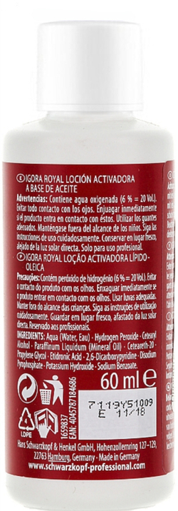 Schwarzkopf Igora Royal Oil 3% - Лосьон-окислитель на масляной основе 60 мл