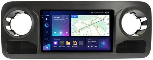 Магнитола для Mercedes-Benz Sprinter W907 2018-2025 (ШГУ монохром) - Teyes CC3-2K QLed Android 10, Быстрая, SIM-слот, CarPlay