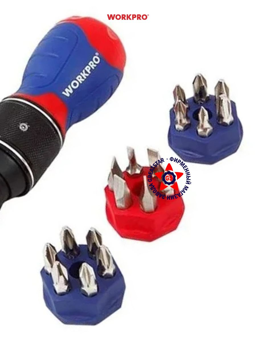 Отвертка 2X DRIVE 38-в-1 с трещоткой WP221050