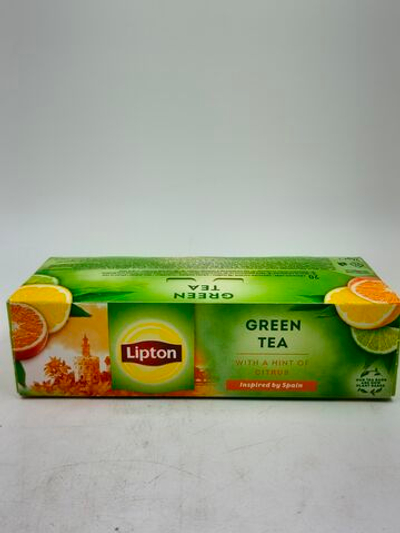 Чай зеленый Lipton с цитрусовым вкусом, 20 пакетиков, 26 г