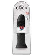 Черный фаллоимитатор на присоске 11  Cocks - 28 см.