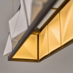 Подвесной светильник Original BTC Davey Lighting Tiled Diner Pendant 6 Light, Weathered Brass, Matt,