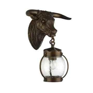 Настенный уличный светильник 1*E27 1847-1W коричневый Hunt Favourite