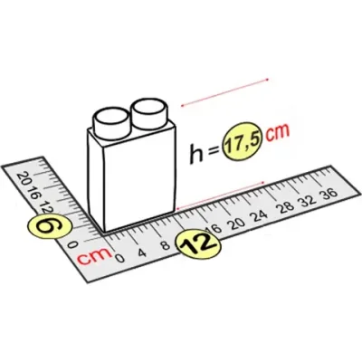 Элемент прозрачный высокий 12x6x17,5 см для конструктора 10"