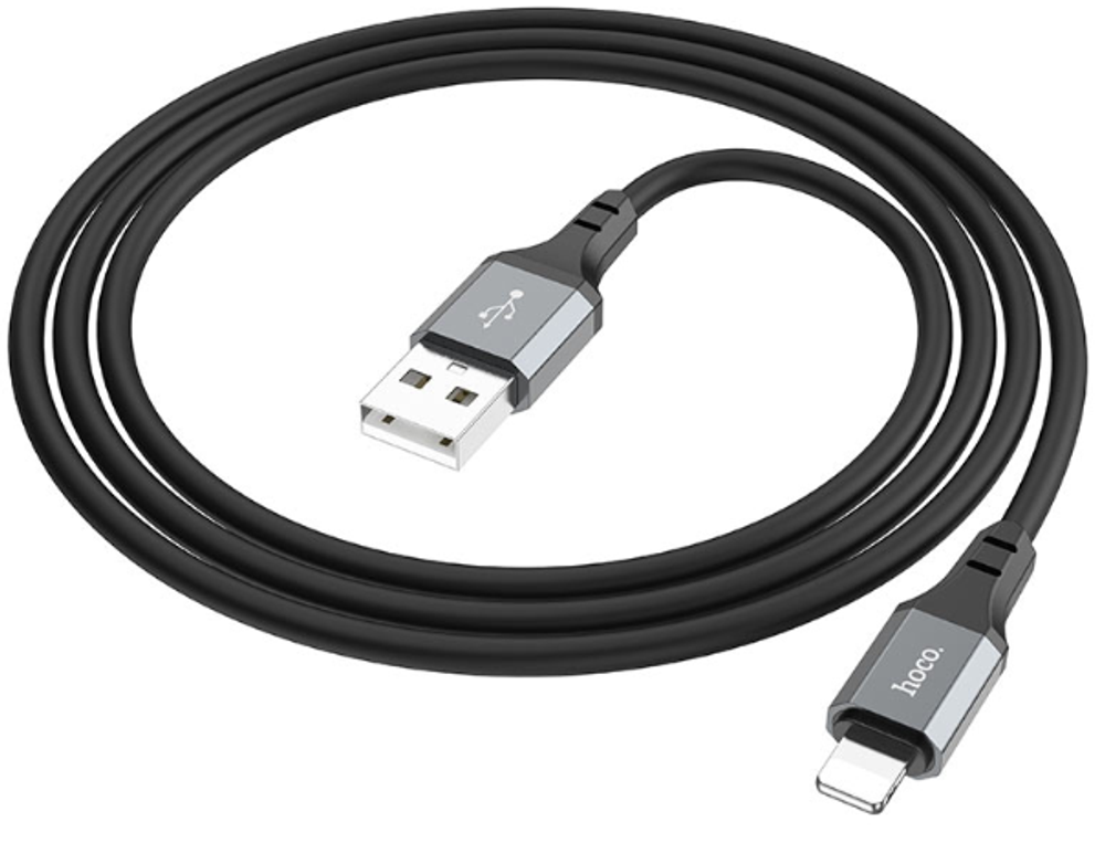Кабель HOCO X86 USB-Lightning 2.4A 1м Silicone Black