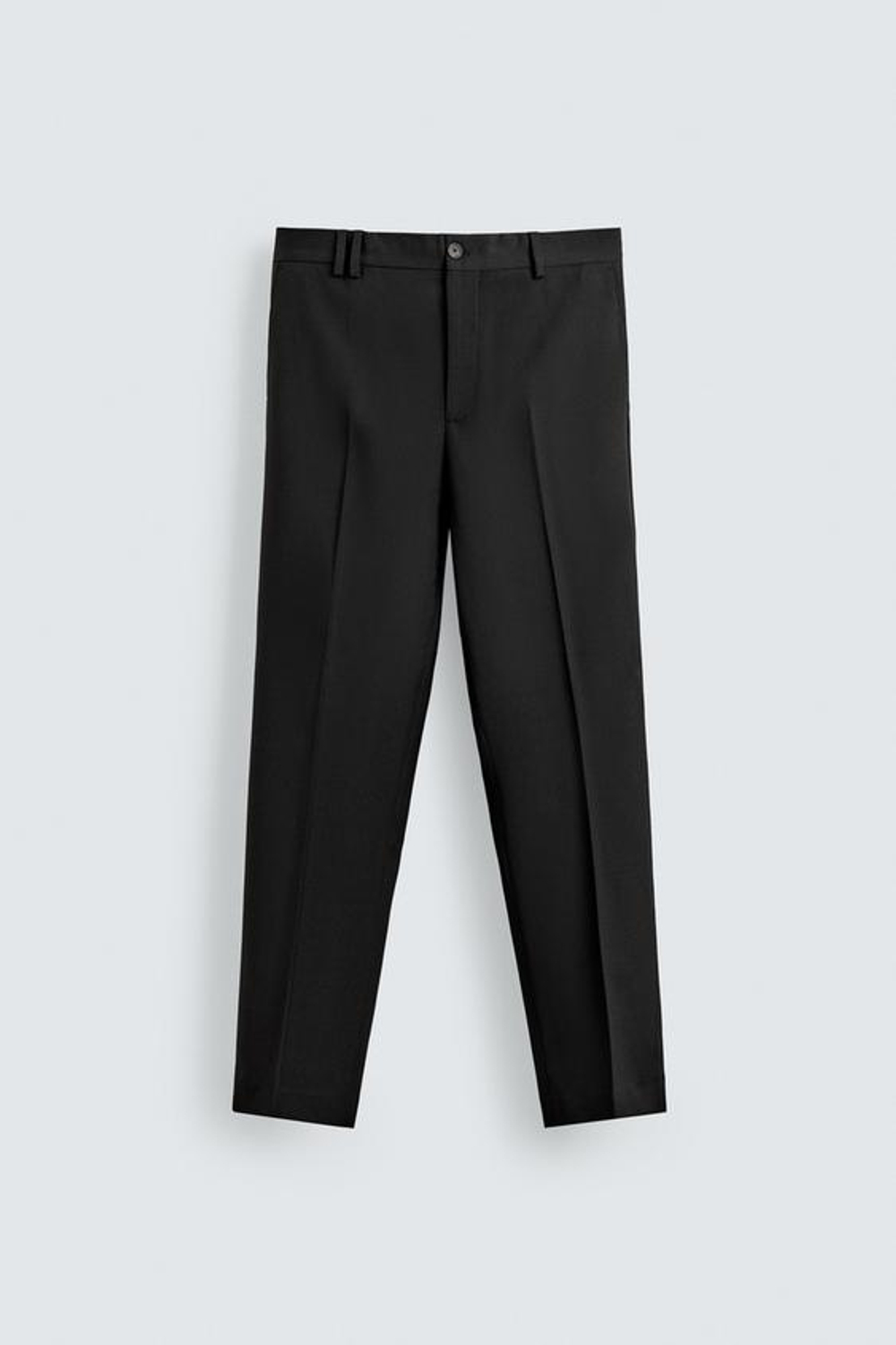 ZARA БРЮКИ STRAIGHT FIT КОМФОРТ, ЧЕРНЫЙ