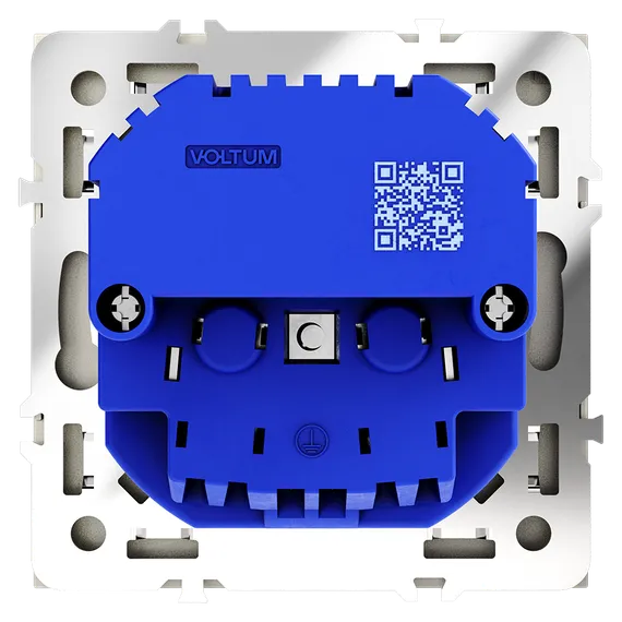 Розетка с USB A+C с заземлением и защитными шторками Voltum S70 Шелк VLS040504
