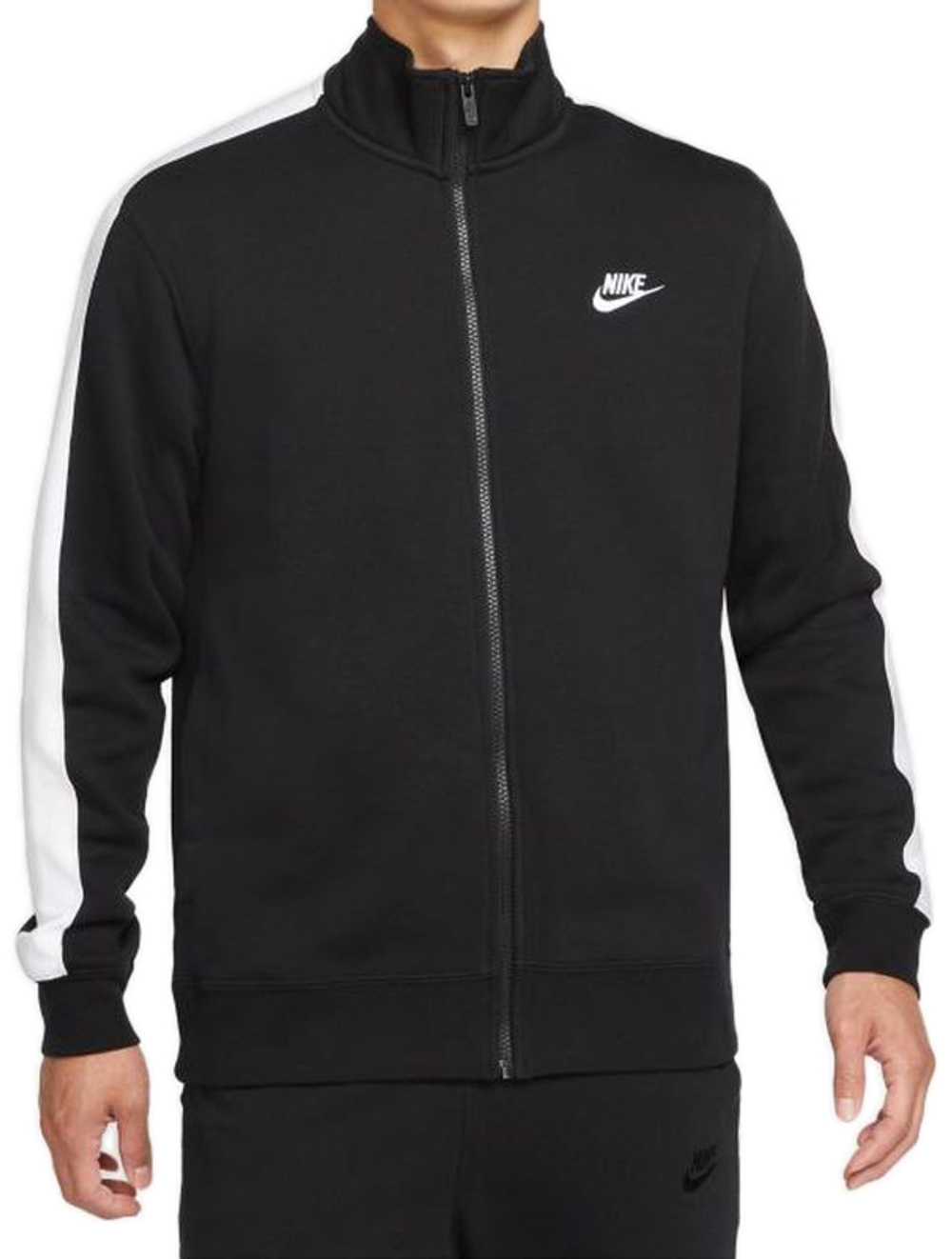 Мужская теннисная кофта Nike Sportswear Club Track Jacket M - black/white/black/white