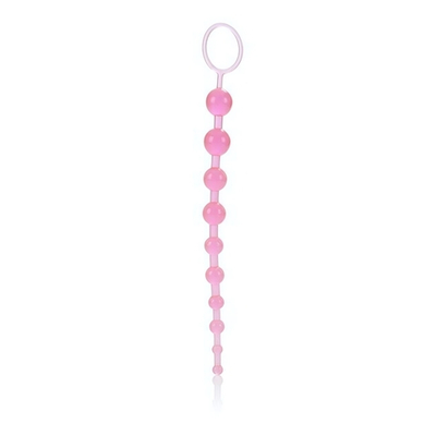 Анальная цепочка из шариков X-10 Beads (Цвет: розовый)