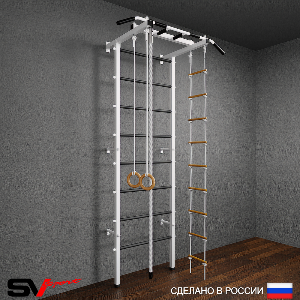 бШведская стенка Sv Pro 801 (Турник Pro/Канат/Кольца/Лестница)