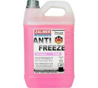 Антифриз ZALMER ZR4000 G12 evo (розовый -40) 5кг