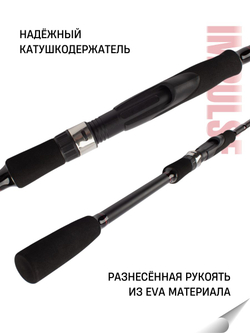 Удилище спиннинговое "IMPULSE" FISH CRYSTAL , 2 секции, полая верш, длина 2.25 м, тест 5-21 г