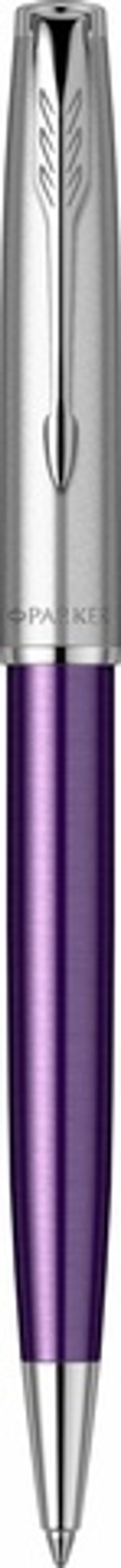 Шариковая ручка Parker Sonnet Essentials Violet SB Steel CT 2169369, цвет чернил black, стержень: M, в подарочной упаковке.