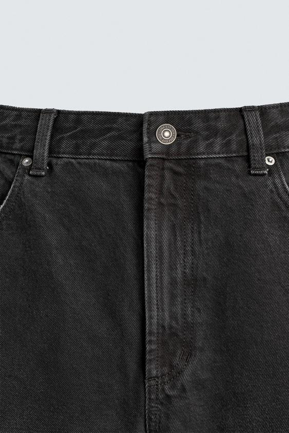 ZARA БРЮКИ BARREL FIT, ЧЕРНЫЙ