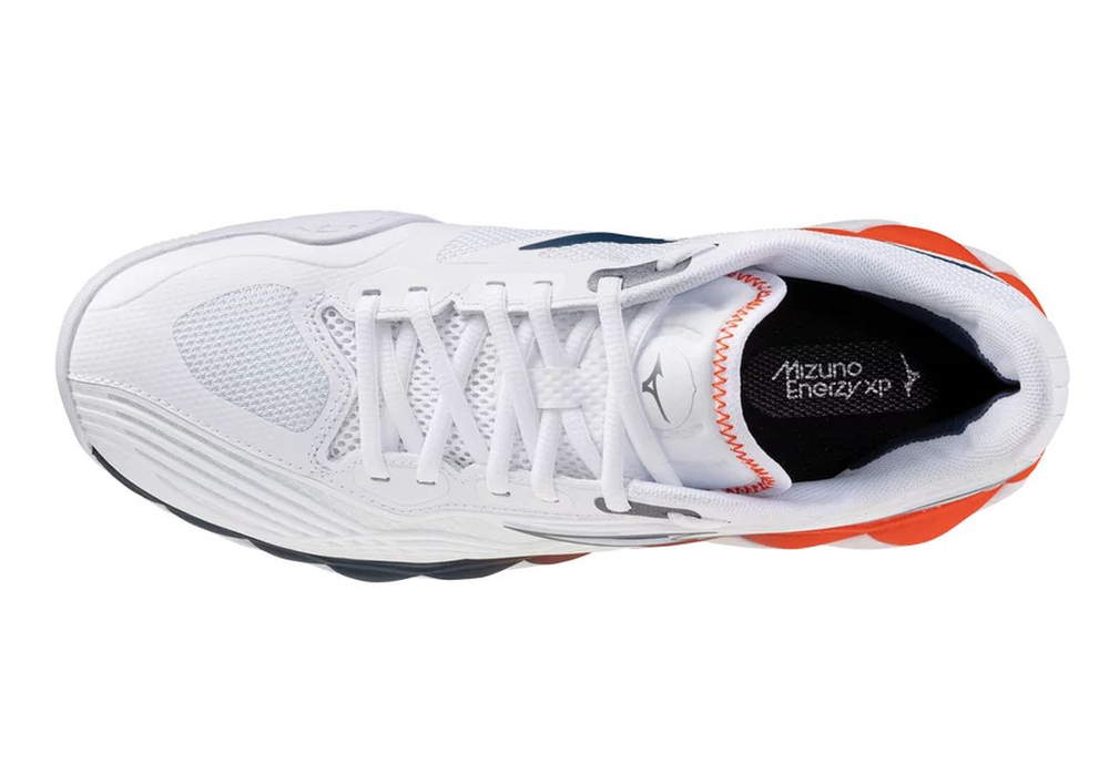 Мужские теннисные кроссовки Mizuno Wave Enforce Tour 2 AC - white/insignia blue/orange