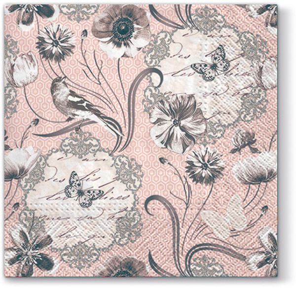 Салфетки 3-слойные для декупажа Sagen Vintage Design Lunch PAW Decor Collection Викторианские цветы