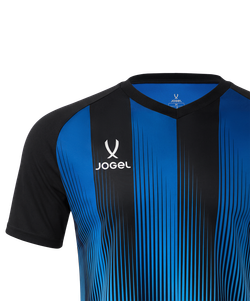 Футболка игровая Jogel Camp Striped Jersey-K, синий Z2/черный 99