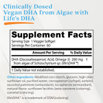 Doctor's Best, веганская ДГК из водорослей с Life's DHA™, 200 мг, 60 растительных капсул