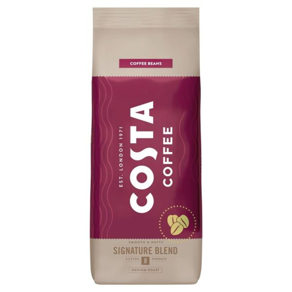 Кофе зерновой Costa Coffee Signature Blend Medium 8/12 темный , 1 кг (Из Финляндии)