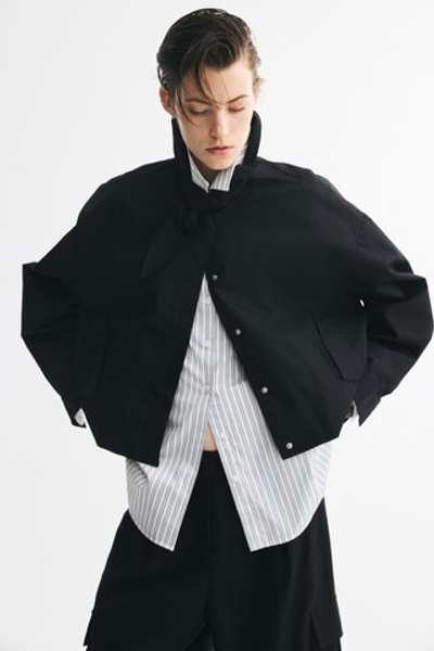 Куртка с шалевым воротником и низом-баллон - H&M