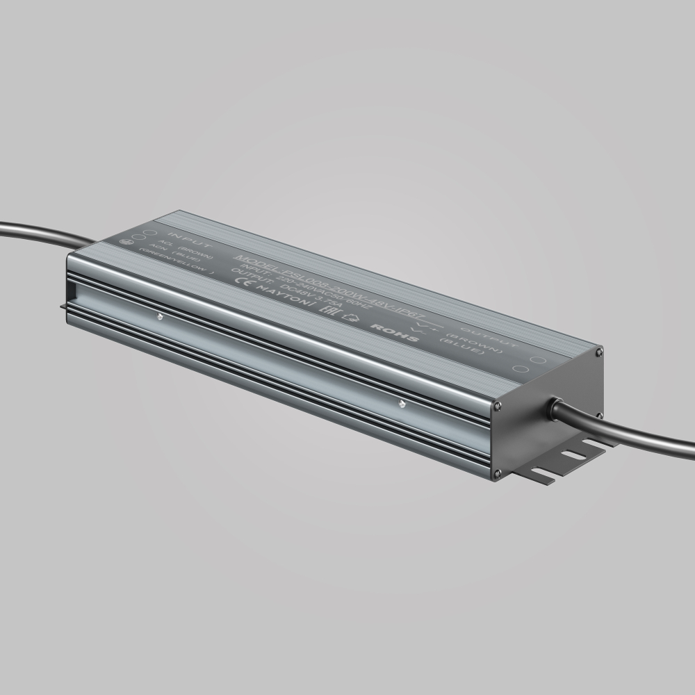 Блок питания для магнитных систем 48V, 200Вт, IP67 Maytoni Power Supply Magnetic PSL008-200W-48V-IP67