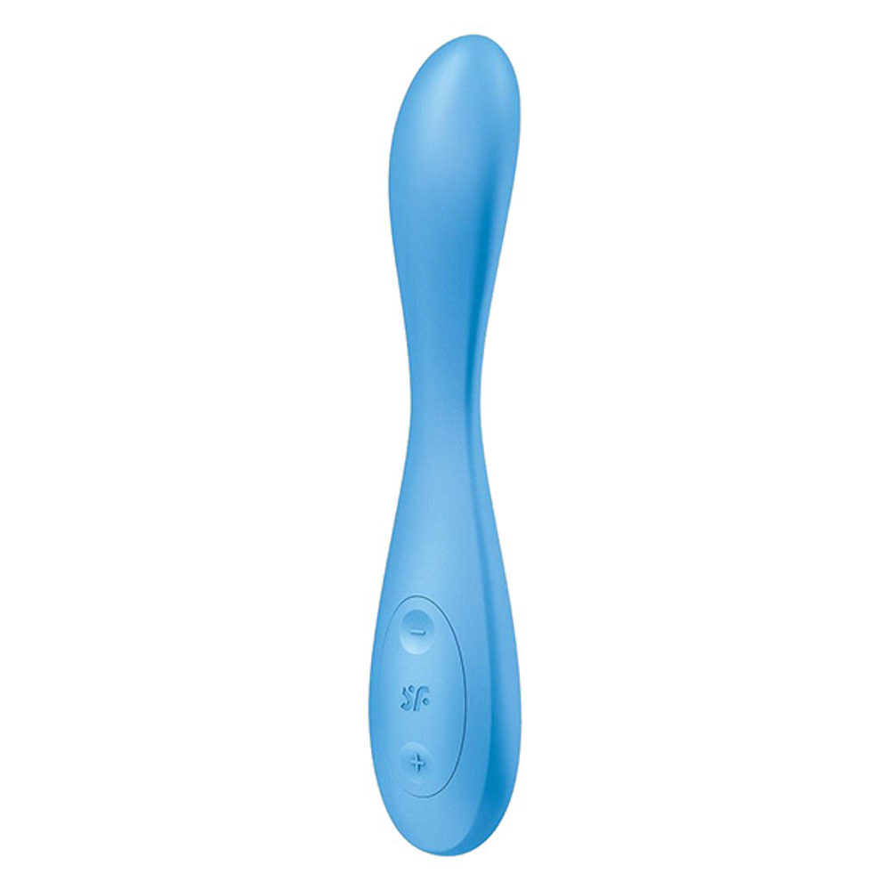 Голубой гибкий вибромассажер 19см Satisfyer G-Spot Flex 4+