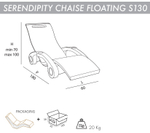 Шезлонг-лежак пластиковый плавающий Arkema Serendipity Chaise Floating S130