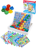 Игра настольная 4в1 "Мозайкин" Мозаика, Мемо, Лабиринт, Лото чемодан в коробка (Арт. ИН-8226)