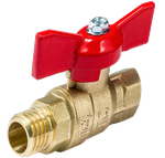 Кран шаровой 1/2 ВР/НР DN15 PN40 (Ручка - Бабочка)